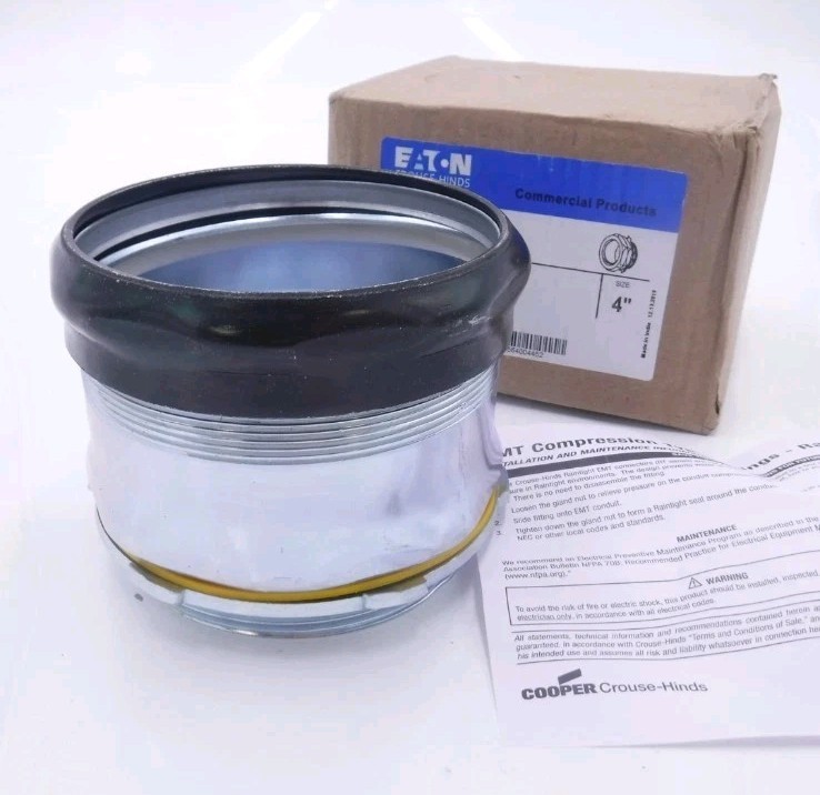 Eaton 659RT 4" EMT Compression Connector Raintight- Concrete Tight