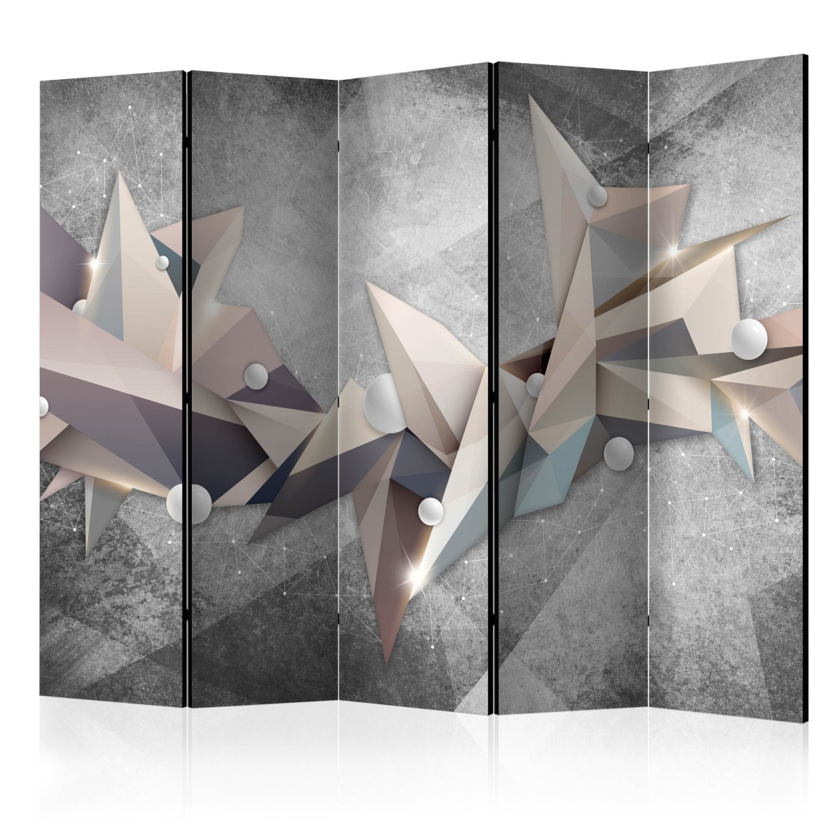 Paravent 5 volets Geometrical Constellation pour cacher le vis-à-vis intérieur