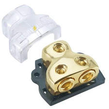 0/2/4 Gauge in 0/2/4 Gauge Out Copper Amp Power Distribution Block for Car Au...