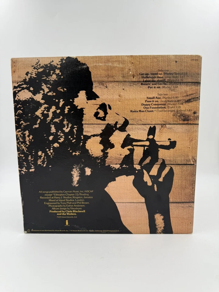 The Wailers Burnin Lp Vinyl OG 1974 Press 'Palm Tree' Label Gatefold VG/VG Wax Foto 2 de 4