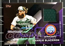 Charlie Blackmon 2024 Topps City Connect Patch Relic Colorado Rockies