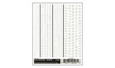 Woodland Scenics Railroad Gothic White Letters Dry Transfer Decals DT507