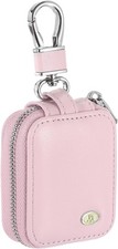 Zippered Organizer Case for Earbuds in Small PU Leather with Mesh Pocket