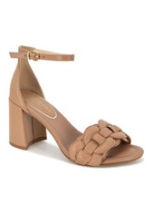 KENNETH COLE NEW YORK Womens Beige Luisa Almond Toe Block Heel Heeled Sandal 8 M