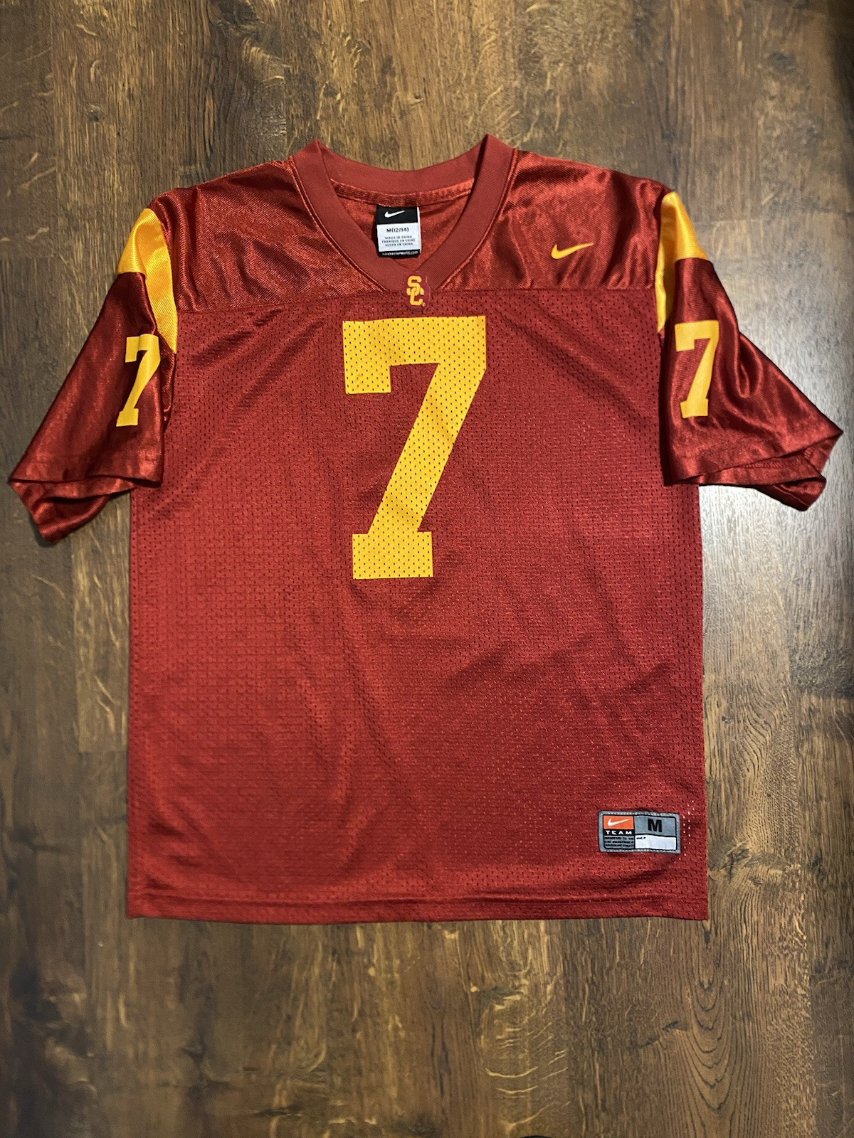 USC Trojans Nike #7 Youth Football Jersey Unisex NCAA Team M 12-14  