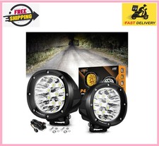 4In 90W Round Led Offroad Lights, 2PCS 9000LM Led Light Pod Super Bright Round