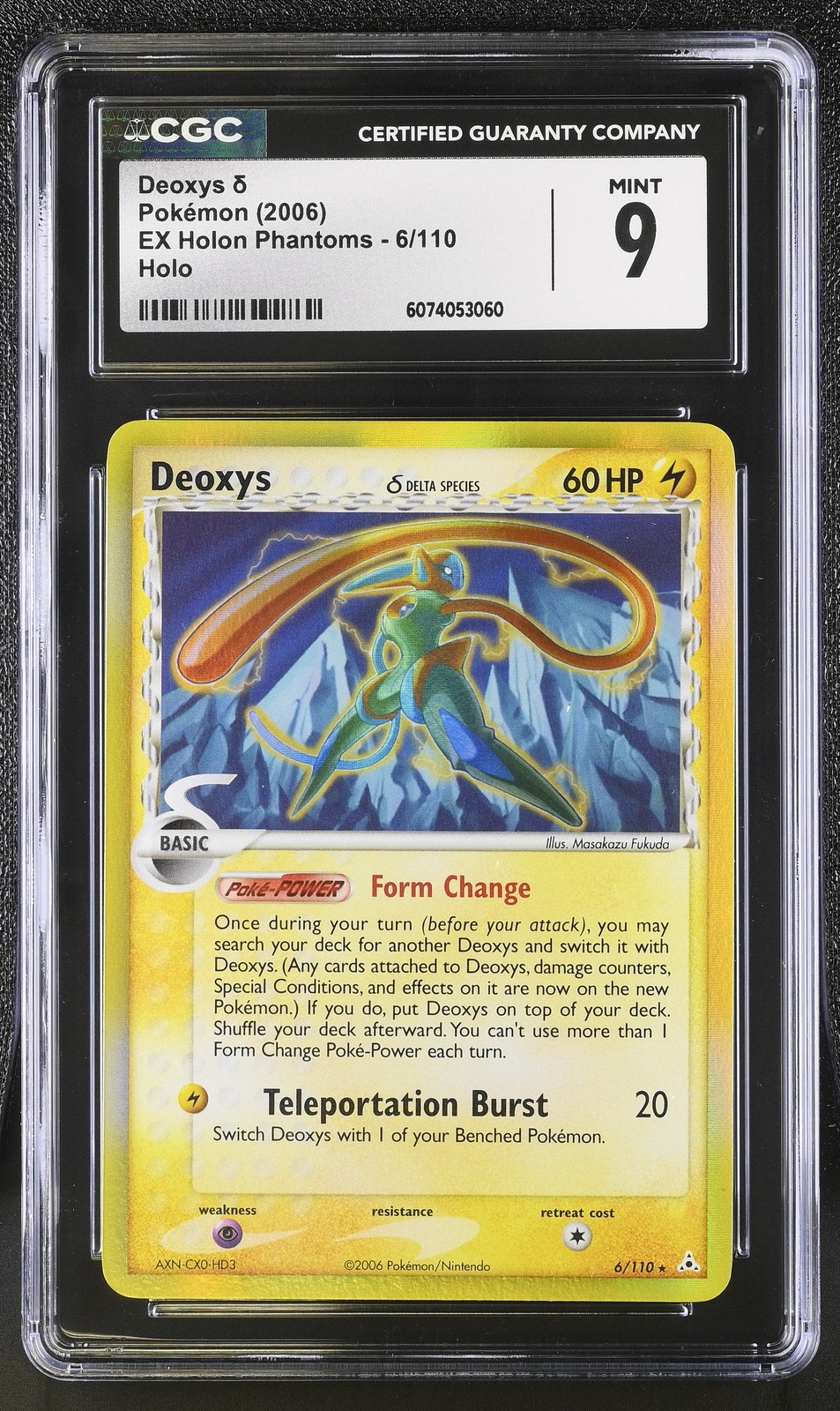 CGC 9 MINT Deoxys 2006 EX Holon Phantoms 6/110 Holo Pokemon Card