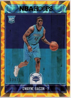 2017-18 Hoops #290 Dwayne Bacon Orange Explosion #/75 RC Rookie