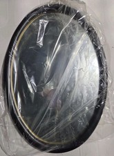 Mirror Oval Frame Bathroom Vanity Wall Elegant BLACK w/GOLD TRIM 32x24 GORGEOUS 