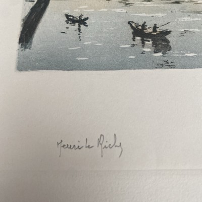 HENRI LE RICHE (FRENCH 1868-1944) SIGNED COLOR ENGRAVING Signed | eBay