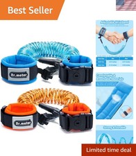 Reflective Toddler Leash Set with Key Lock - 8.2ft Blue  4.92ft Orange Links