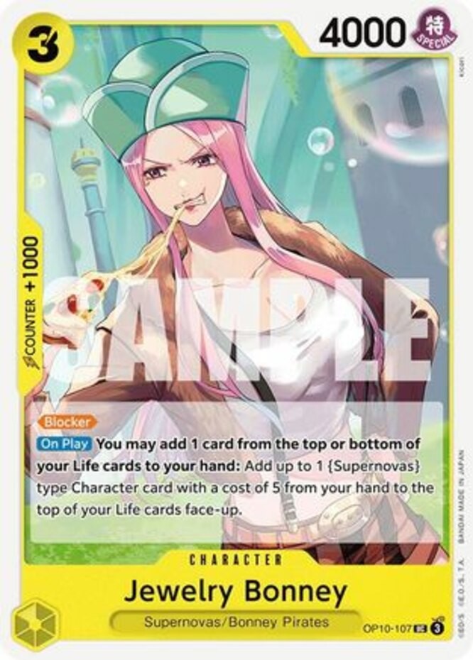 NM-Mint, English One Piece Jewelry Bonney - OP10-107 - UC Royal Blood (OP10) One