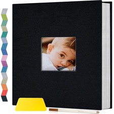 Photo Album Self Adhesive with Picture Display Window,60 Pages DIY Scrapbooki...