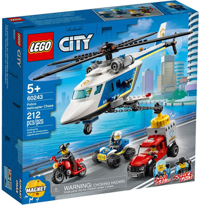   1-2-3 STEINE   Lego City 60243   Verfolgungsjagd mit Polizeihubschrauber   NEU