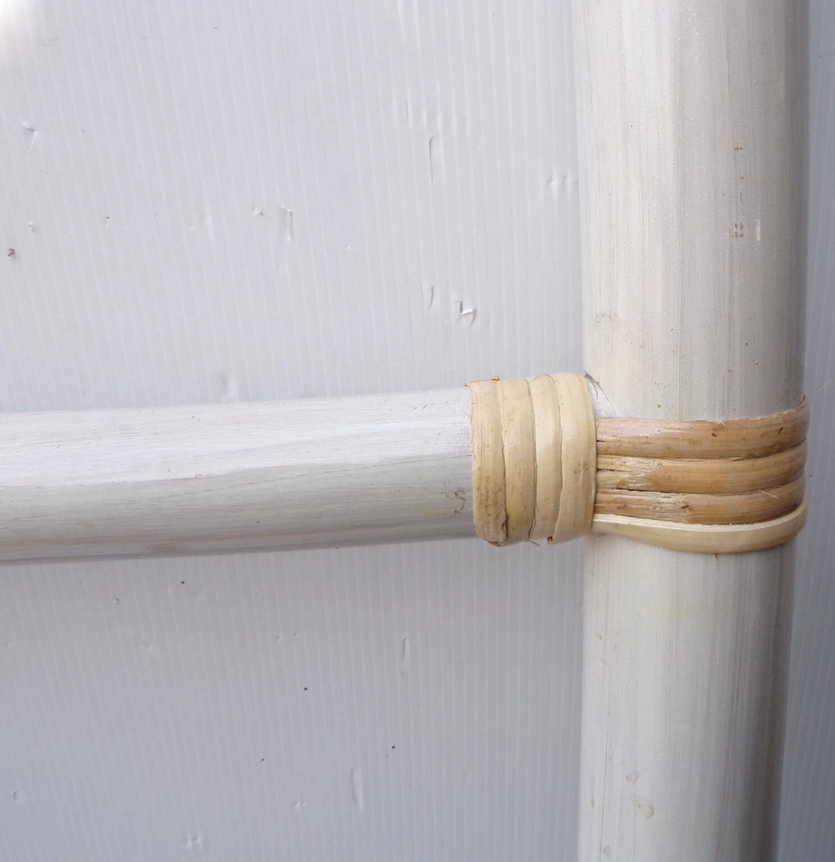 Escalera De Bambú 160X40 Étnica Para Toallas De Baño Blanca Decapada Bambú - Imagen 3 de 4