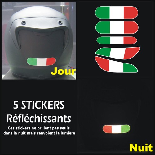 Stickers Casque Suzuki - Autocollant Reflechissant Spécial Moto