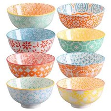 Ceramic Bowls, 10 Oz Small Bowl, Set of 8 Ice Cream Bowls, Dessert Bowl for S...