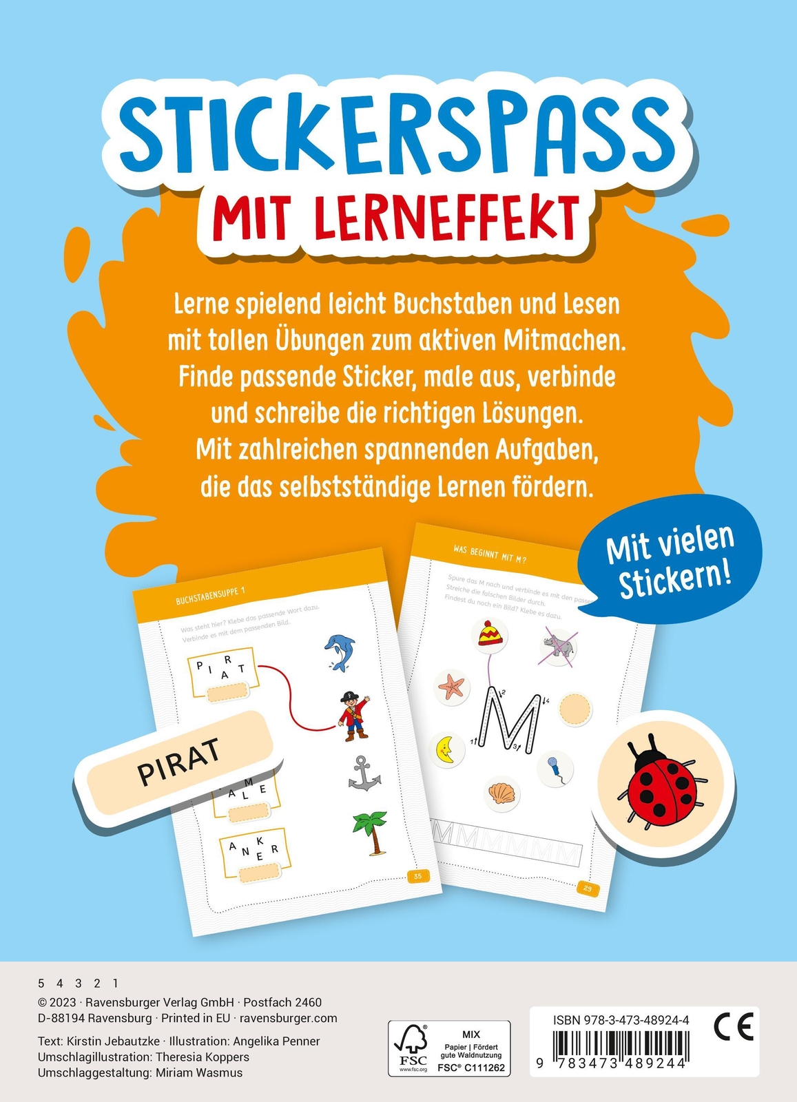 Thumbnail - Ravensburger Mein Stickrrätselblock: Buchstaben Für Kinder Ab 5 Jahren