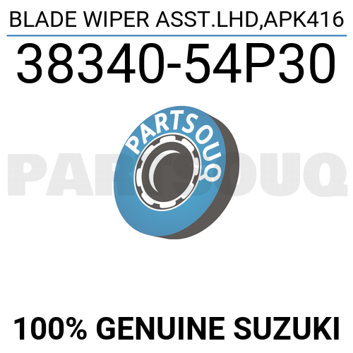3834054P30 Genuine Suzuki BLADE WIPER ASST.LHD,APK416 38340