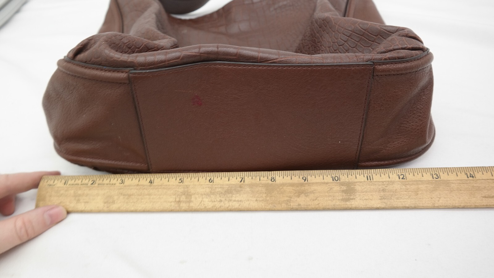 Coach Avery Embossed Crocodile Pattern Brown Leat… - image 13