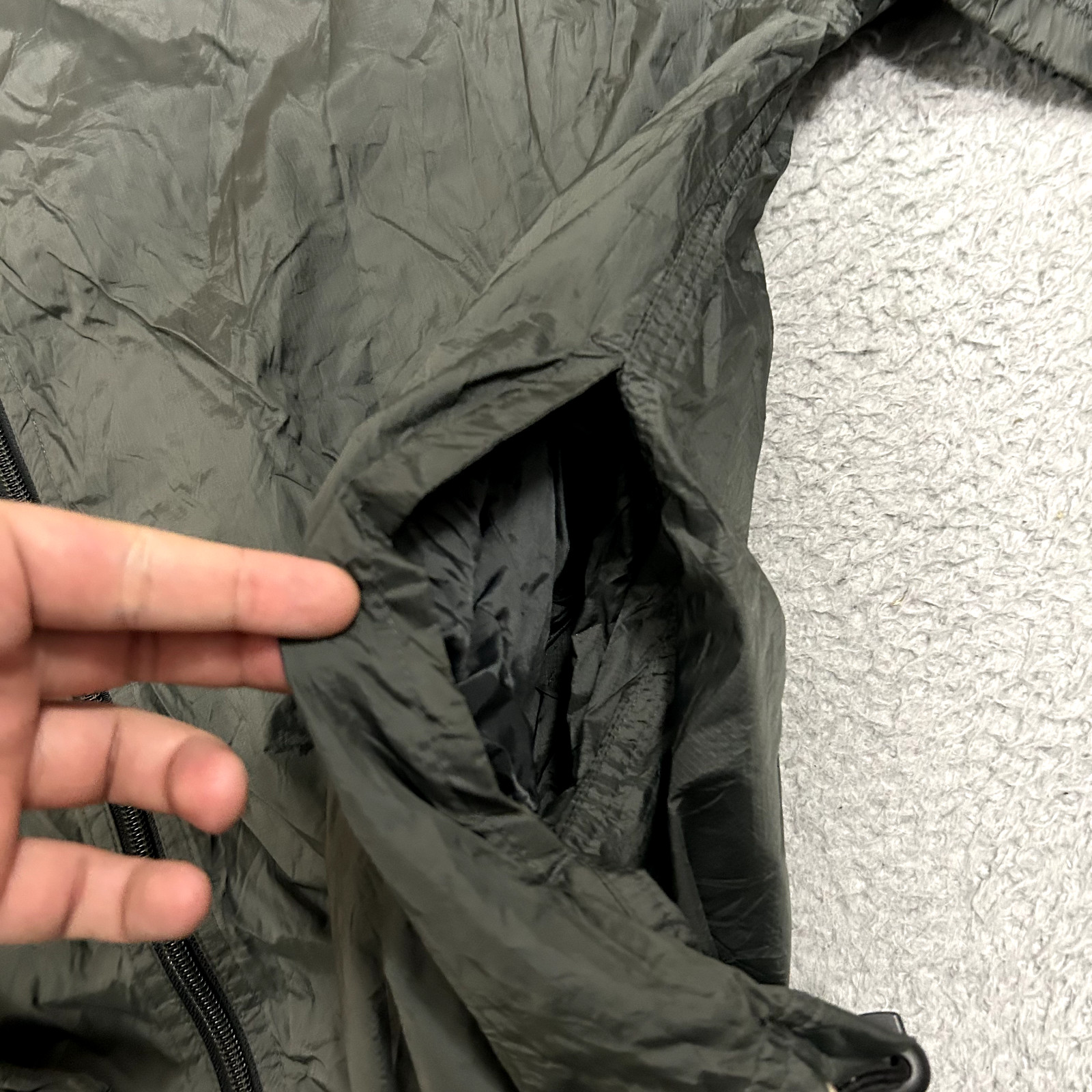 Gap Jacket Mens Extra Large Gray Windbreaker Mesh… - image 4