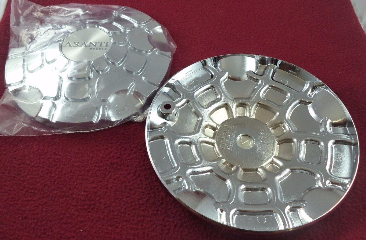 Asanti Wheels 'ALLIGATOR' Chrome Custom Wheel Center Caps Set of 2
