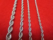16"-30" 2.5/3/4/5mm SILVER OR GOLD STAINLESS STEEL ROPE CHAIN  USA SELLER