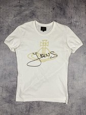 Vivienne Westwood Mens Anglomania T-Shirt Size M White Brushstroke Orb Graphic.