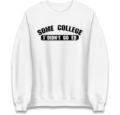 Some College I Didn't Go To Sweatshirt,Funny University-Style Jumper,College Top - Picture 10 of 11
