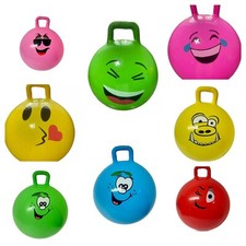 SKIPPY BALL INFLATABLE SPACE HOPPER RETRO BOUNCER TOY SMILEY FACE KIDS 60 CM