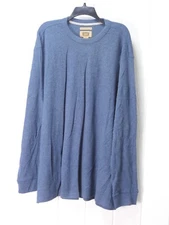 The Foundry Supply Co. Blue Textured Long Sleeve T-Shirt Men's Size 3XL