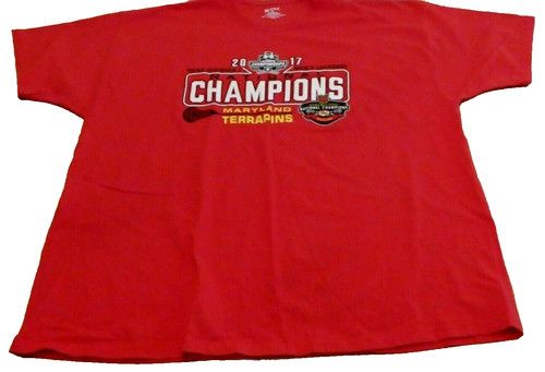 Maryland Terps 2017 NCAA Men's Lacrosse National Champions XXXL Red T-shirt