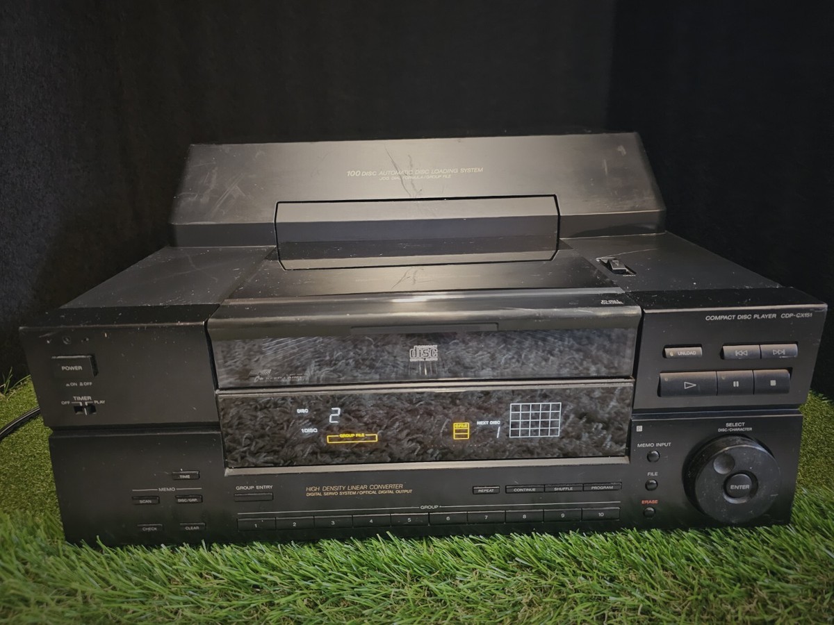 VINTAGE Sony CDP-CX151 Compact Disc Player 100 CD Automatic Disc