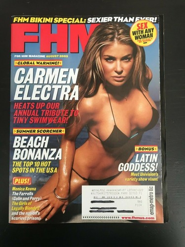 CARMEN ELECTRA - FHM Magazine - August 2003 - BONUS - FREE STUFF MAG ...
