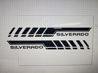 Compatible with CHEVROLET SILVERADO Side Bed VINYL DECAL STICKER. Set