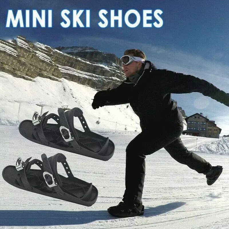 Mini Short Ski Skates Snowboard Boots Skiboards Adjuatable Short Mini  Skating Ski Shoes for Winter Outdoor Sports