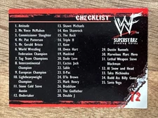 1998 Comic Images WWF Superstarz #72 Checklist ￼