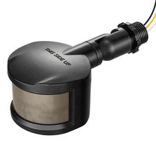 EDISHINE Motion Sensor, Automatic Dusk to Dawn, 180 Degree Replacement Black