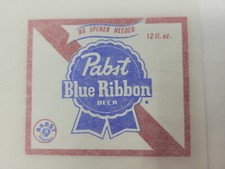 Pabst Blue Ribbon Beer Iron-On T-Shirt Transfer 3.25x3.75 in. Vintage - NEW