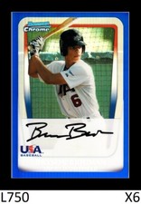 1-2011 BOWMAN CHROME DRAFT BLUE REFRACTOR BRYSON BRIGMAN MARLINS /199 QTY