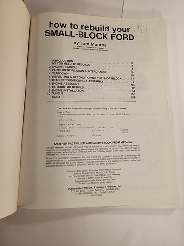 How to Rebuild Your Small-Block Ford Tom Monroe HP BOOKS - Picture 12 of 13