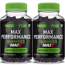  2 Pack Vigor Plus Max Gummies VigorPlus Max Performance 2 Month Supply 