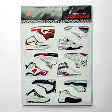 Nike Air Jordan Retro 1 - 12 Sticker pack !! Chicago Cement Carmine Concords