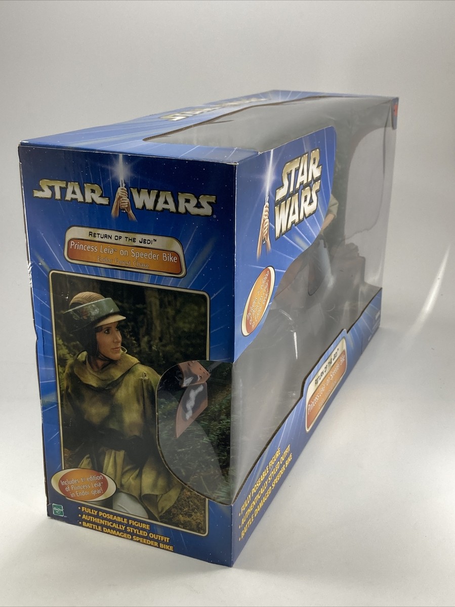 A Hasbro 2000s Star Wars Return Of The Jedi Princess Leia On Speeder Bike Boxed