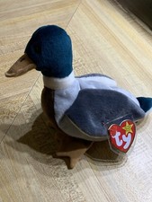 RARE Retired Beanie Baby - Jake - 1997 Duck - Mallard New W/ Tags