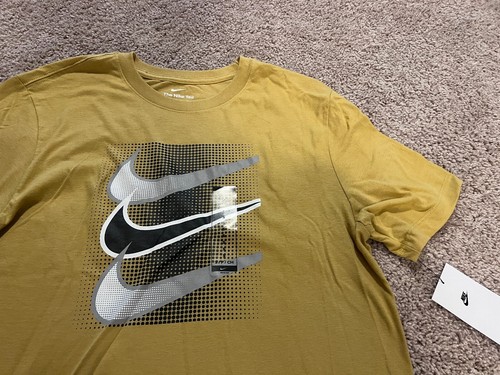 Nike gold black triple swoosh retro t shirt Vanderbilt Commodores OU Grizzlies S