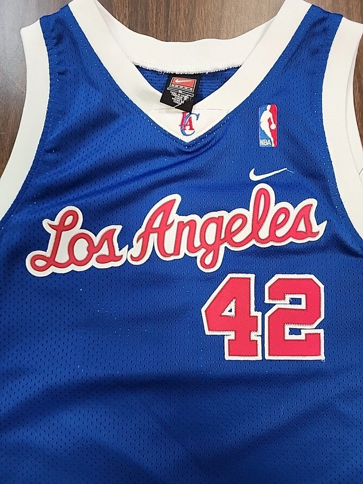 Camiseta deportiva vintage Nike Los Angeles Clippers marca Elton #42 juvenil XL azul alternativa Foto 3 de 4