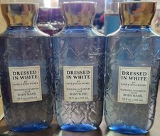 DRESSED IN WHITE LOT OF 3 SHOWER GEL BODY WASH BATH AND BODY WORKS