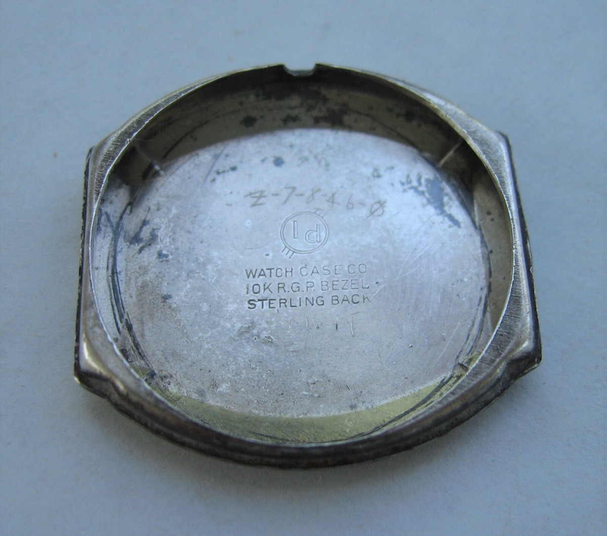 silver watch case