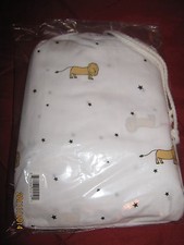 Smiling Planet Fitted Crib Sheet ORGANIC COTTON "Small Lions" w/Carry Bag 28x52